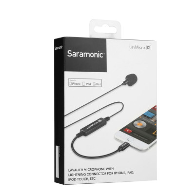 Micro cài áo Saramonic LavMicro Di - Livestream/ Phỏng Vấn/ Quay VLog - Chuyên Dùng Cho Điện Thoại - Hàng Chính Hãng
