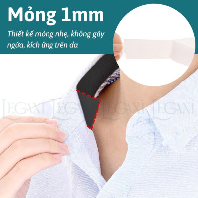 Cuộn băng keo dán cổ áo Chống thấm mồ hôi Lâu bong tróc Chống bụi bẩn ố vàng 8 mét Dùng 1 lần Legaxi