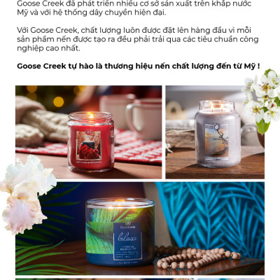 Nến ly 3 bấc sáp đậu nành Goose Creek (411g) - Perfect Day