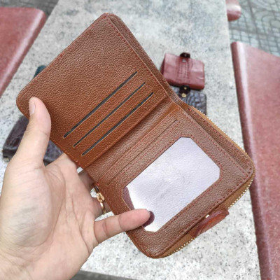 Ví nữ mini Da bụng cá sấu Vàng bò dễ sử dụng!