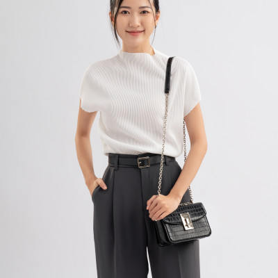 Túi Yuumy ( Thời trang nữ phối khóa trang trí size 18 - Túi đeo chéo da Verein YN186 )