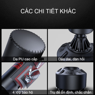 Trụ Đấm Bốc,Trụ Boxing 8725 Kết Cấu Da PU 4 Lớp Siêu Bền Cao Cấp Đại Nam Sport + Găng Đấm Bốc