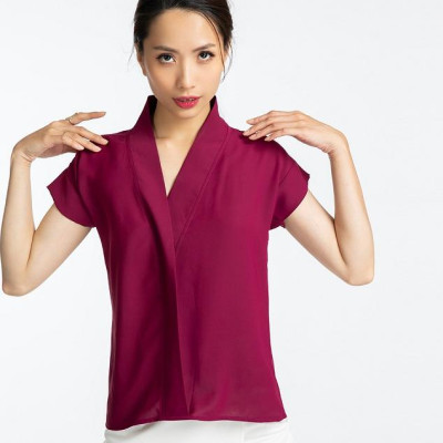 Áo Kiểu Công Sở Đẹp Thời trang thiết kế Hity TOP109 (Đỏ Auburn)