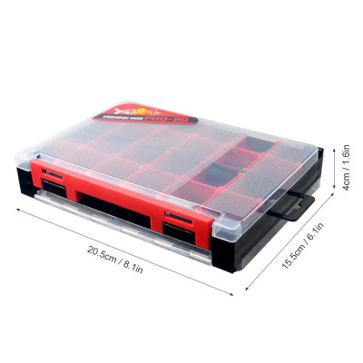 Hộp đựng mồi câu giả 2 mặt với khay có ngăn chứa đồ có thể tháo rời