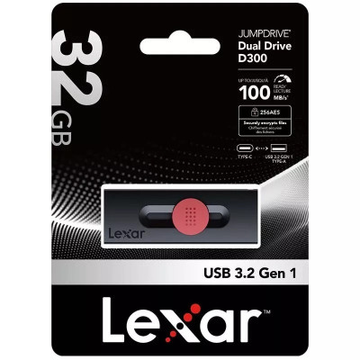 USB 2 in 1 Type C/ Type A Lexar D300 Dual Drive 32GB/ 64GB/ 128GB/ 256GB, tốc độ đọc 130MB/s - HÀNG CHÍNH HÃNG