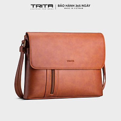 Túi Trita ( Thời trang nam phối ngăn - Túi đeo chéo da RTN5 )