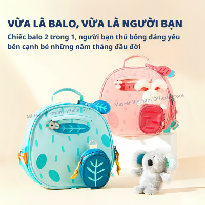 Balo đi học mầm non cho bé Mideer Snuggle Square Backpack