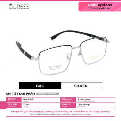Gọng kính cận T3121 chất liệu titan thời trang mắt kính OURESS nam nữ siêu nhẹ siêu bền