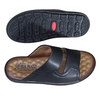 Dép Nam Quai Ngang HÀ NAM Da Bò Thật Cao Cấp DNA2186