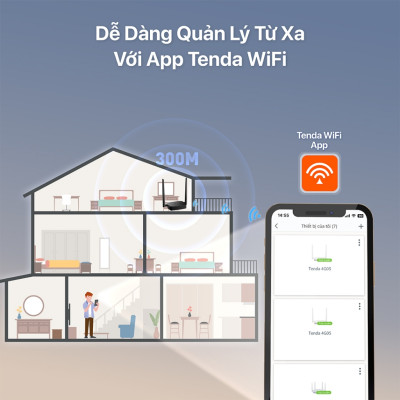 Bộ Phát WiFi Tenda 4G05 Chuẩn N - Tốc Độ 300Mbps, Dùng Sim 4G/3G, Dùng Cho Ôto Và Nơi Không Có Internet - HÀNG CHÍNH HÃNG