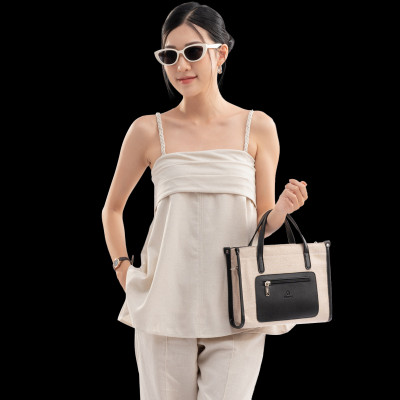 Túi Yuumy ( Thời trang nữ mini cói phối màu - Túi đeo chéo da Seasand YN209 )