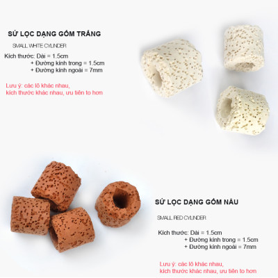 Sứ Lọc Bể Cá 1KG vật liệu dùng trong hệ thống lọc nước hồ cá thủy sinh cao cấp