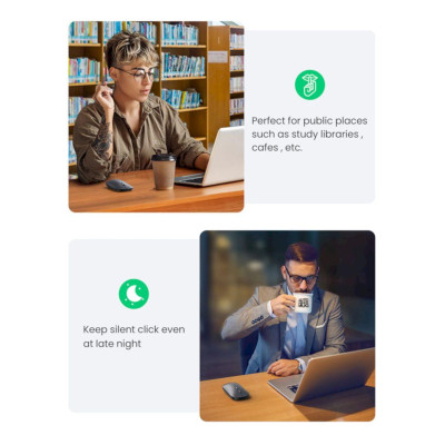 Ugreen UG90372MU001TK 4000dpi 10M 2.4g Màu Đen Chuột không dây - HÀNG CHÍNH HÃNG