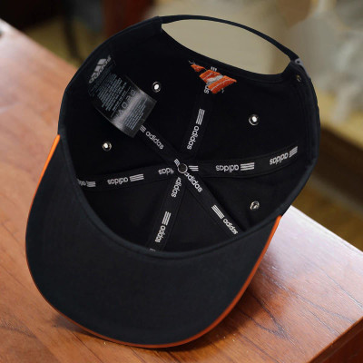 Nón kết, mũ lưỡi trai Adi.das logo cam phối vải kaki form chuẩn thời trang cao cấp