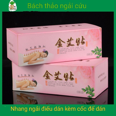 Điếu Ngải Dán, Nhang Ngải Cứu Hộp 50 Điếu Kèm Đế dán 7mm, 10mm Spa Dưỡng Sinh