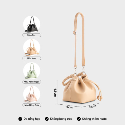 Túi Yuumy ( Thời trang nữ thiết kế dây rút - Túi đeo chéo da Seasand YN265 )