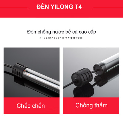 Đèn led bể cá 30 - 40cm YILONG T4-30LED ánh sáng trắng cao cấp
