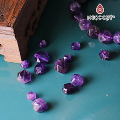 Hạt lẻ đá thạch anh tím dạng hạt facet mệnh hỏa. thổ - Ngọc Quý Gemstones