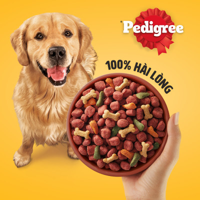 [Bộ 2] Thức Ăn Hạt Cho Chó Trưởng Thành Pedigree Adult 1+ Years Vị Gà, Rau Củ + Bỏ, Rau Củ 1.5kg/Túi