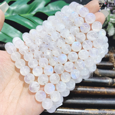 Vòng tay đá mặt trăng (Moonstone) 5A VIP hợp mệnh Kim, Thủy