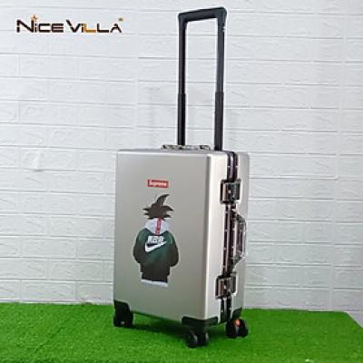 Vali Hình Họa Tiết Vỏ Nhựa Khung Nhôm Khóa Sập  NiceVilla 