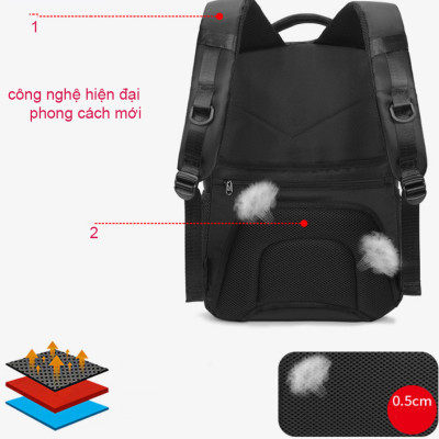 Balo nam tích hợp khóa chống trộm chống rạch chống nước cao cấp phong cách mới