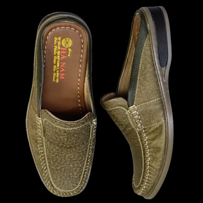 Dép Bít Mũi Nam TiTi ĐÔ Da Bò Thật Cao Cấp GSB20100