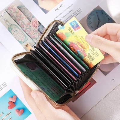 Ví da  ngắn mini cầm tay nữ nhiều ngăn da PU cao cấp, chất da mềm mịn .dùng đựng thẻ , giấy tờ xe , đựng tiền nhỏ gọn và tiện lợi phong cách nữ tính, trẻ trung , hiện đại  