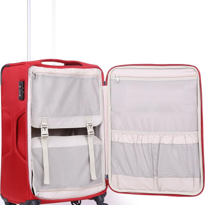 Vali Kéo Vải Du Lịch SAKOS  ELITE 6 - Size M (24inch)/ Ký Gửi (Trung) - Khóa TSA - Chống Thấm, Trượt Nước