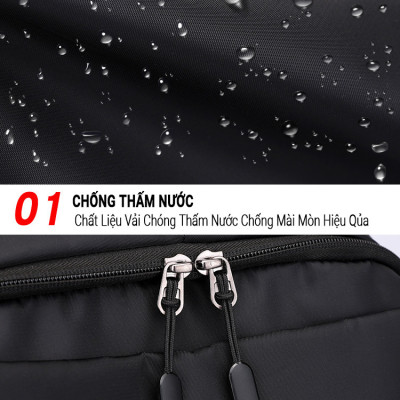 Balo Nam Chống Thấm Nước, Chống Xước, Chống Trộm, Thoáng Khí  Phong Cách Thời Trang  Besti BTY01 Chất Liệu Vải Cao Cấp Oxford - Hàng Chính Hãng