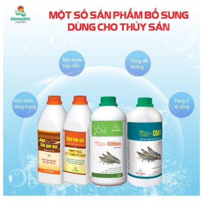 Vemedim BKC 80% tôm, dùng sát trùng nước, diệt tảo độc ao nuôi tôm, chai 1lit