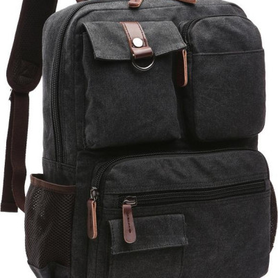 Balo nam thời trang vải canvas  phong cách mới- đi làm, đi học,đi chơi,đựng laptop (15,6")