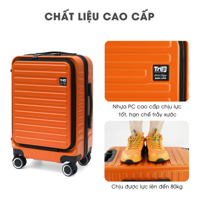 TẶNG TÚI ĐỰNG GIÀY + THẺ TAG - Vali doanh nhân TRIP Lux99 size 20inch có ngăn đựng laptop - Hàng chính hãng