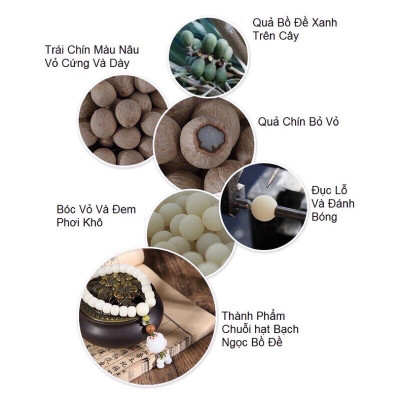 VÒNG CHUỖI 108 HẠT BẠCH NGỌC BỒ ĐỀ TỰ NHIÊN KHẮC HOA SEN KÈM HỘP ĐỰNG