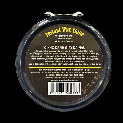Xi khô đánh giày da, đồ da Hando 50g (Đen / Nâu)