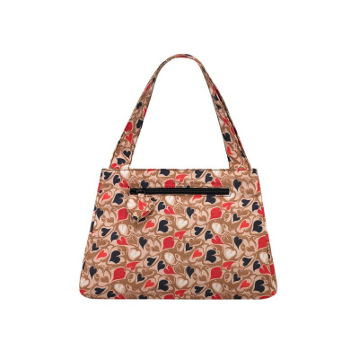 Cath Kidston - Túi đeo vai/Recycled Rose Medium Shoulder Bag - Marble Hearts Ditsy - Brown -1041521