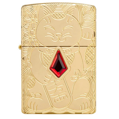 Bật Lửa Zippo Armor Lucky Cat Design 49802