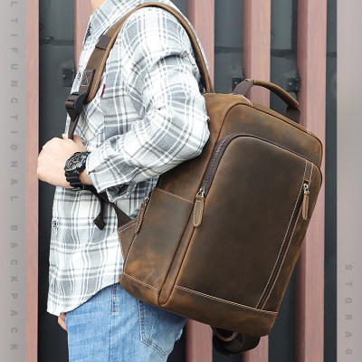 Balo nam DA BÒ THẬT, balo laptop phong cách mới – BEE GEE BLND9048