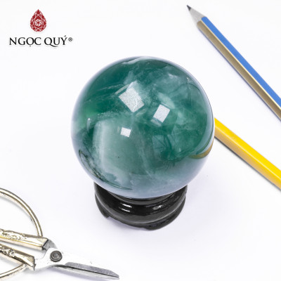 Quả cầu đá Florite mệnh hỏa, mộc - Ngọc Quý Gemstones