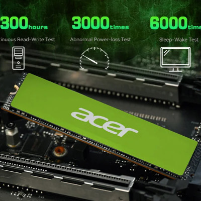 Ổ cứng SSD Acer FA200 M.2 NVMe 2.0 PCIe 4.0; Read speeds up to 7200 MB/s; tương thích Laptop, PC, PS5 - Bảo hành 5 năm Hàng chính hãng