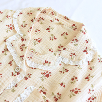 Bộ Đồ Mặc Nhà Dài Tay Chất Liệu Xô Muslin Hàng Cao Cấp