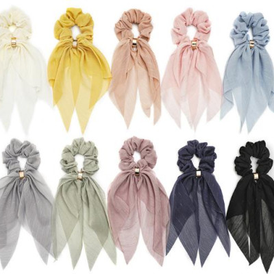 Dây buộc tóc lụa mềm vintage Scrunchies loại đẹp HD53