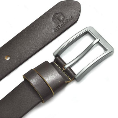 Thắt lưng da bò nam AT Leather Premium PK1 - Nâu
