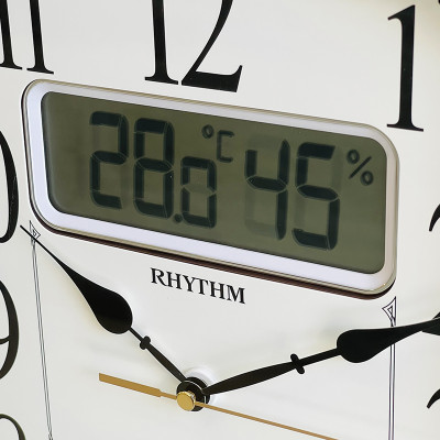 Đồng hồ treo tường hiệu RHYTHM - JAPAN  CFG708NR06 (Kích thước 30.0 x 35.5 x 5.4cm)