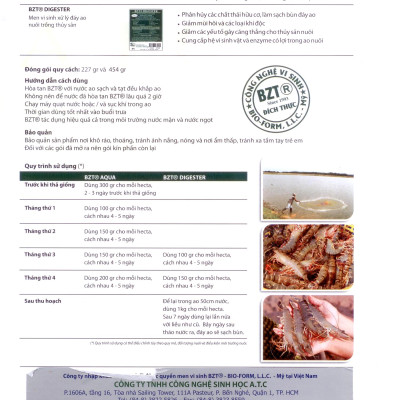 Sản phẩm men vi sinh làm sach ao hồ nuôi thủy sản BZT BIO