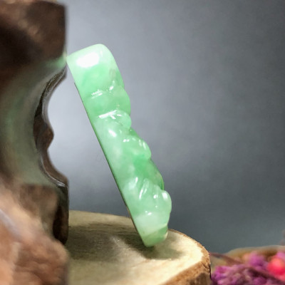 Mặt Phật Di Lặc Cẩm Thạch xanh lí cao cấp