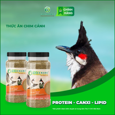 Cám Chim Chào Mào GREENABC – Giúp chim căng lửa, trụ giàn, 2 loại bổ sung và hàng ngày – Hộp 280g