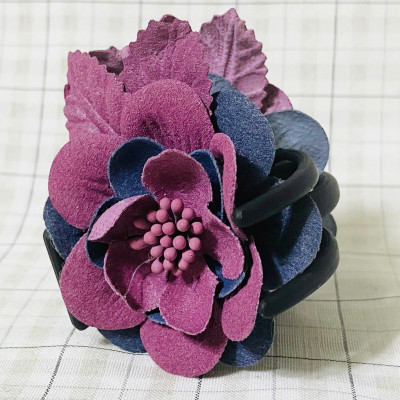 Kẹp Tóc Càng Cua 3 Răng Hoa Có Lá (nhiều màu lựa chọn)