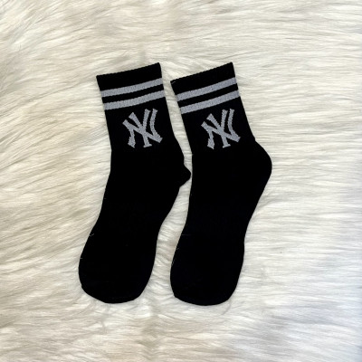 Tất cổ cao nam nữ cotton dày dặn mẫu chữ đơn giản - combo 3 đôi tặng kèm túi zip