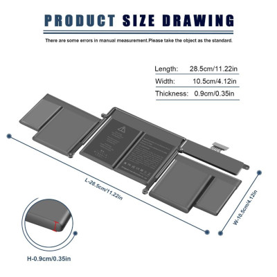 Pin Tương Thích Cho Macbook Pro Retina 13 Inch A1502 ( 2015 ) TEEEMO PC Hàng Nhập Khẩu New Seal